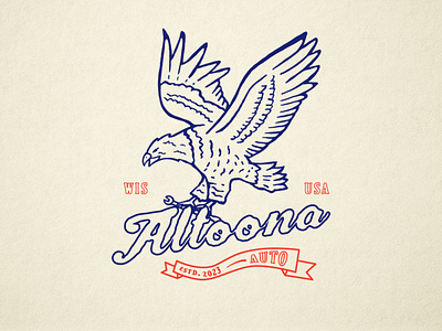 Altoona Auto Design auto auto design auto logo bald eagle eagle eagle design logo logo design mechanic logo vintage vintage design