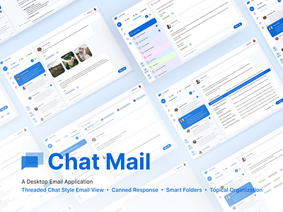 Chat Mail app desktop design email graphic design product design ui ux