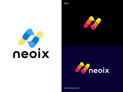 Neoix Logo and N Letter Branding Design 3d a b c d e f g h i j k l m n o p abstract logo ai tech brand identity logo branding colorful logo design graphic design icon illustration logo logo design mark modern logo q r s t u v w x y z symbol ui unique logo