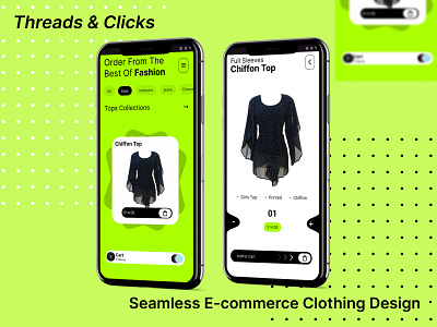"Threads & Clicks: Seamless E-commerce Clothing Design in Figma" app dailyui dailyuichallanges e commerce figma ui ui design ux ux design