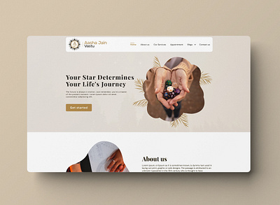Aasha Jain Astrology Landing Page Design app design graphic design illustration ui ux