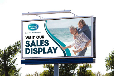 Banner Design for Brand RV Lifestyle Village banner design billboard design graphic design poster design print