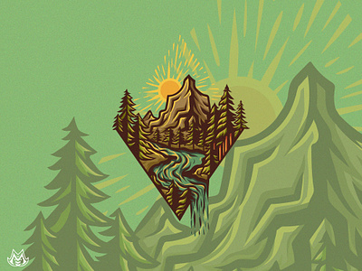 The Diamond of Nature art artwork design forest graphic design illustration vector