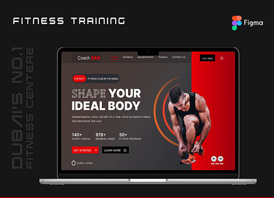 Fitness Centere - Landing Page fitness training landing web design