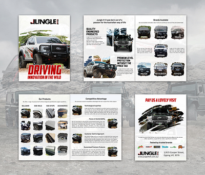 Brochure Design for Brand Jungle 4X4 adventure brochure adventure logo brochure design driving school logo flyer logo design