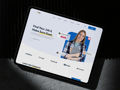 Jobs SaaS landing page💼🚀 branding careergrowth careeropportunities elementor graphic design homepage design job finder website jobfinder web jobporta landing page ui design web design webpage website design website ui desig wordpress website