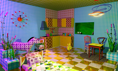 Dollhouse - Set Design 3d animation illustration