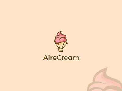 Creative Logo for AireCream abstract abstract logo air balloon brand design brand identity branding branding design design graphic design hot air balloon ice cream logo