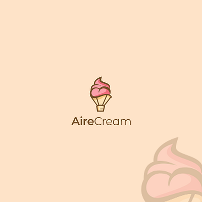Creative Logo for AireCream abstract abstract logo air balloon brand design brand identity branding branding design design graphic design hot air balloon ice cream logo