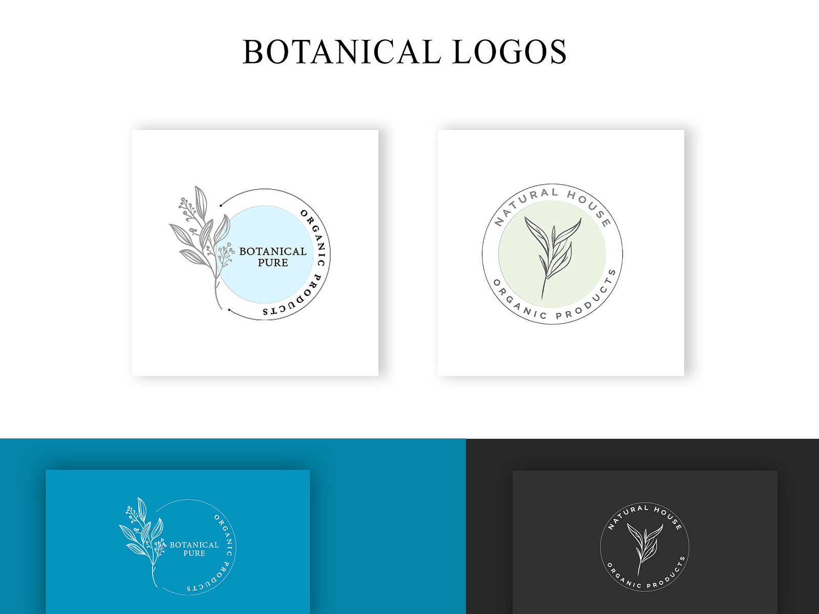 Botanical logos by Tayyab Munir on Dribbble