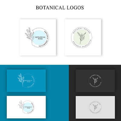 Botanical logos advertising art botanical logo branding design graphic design line logo