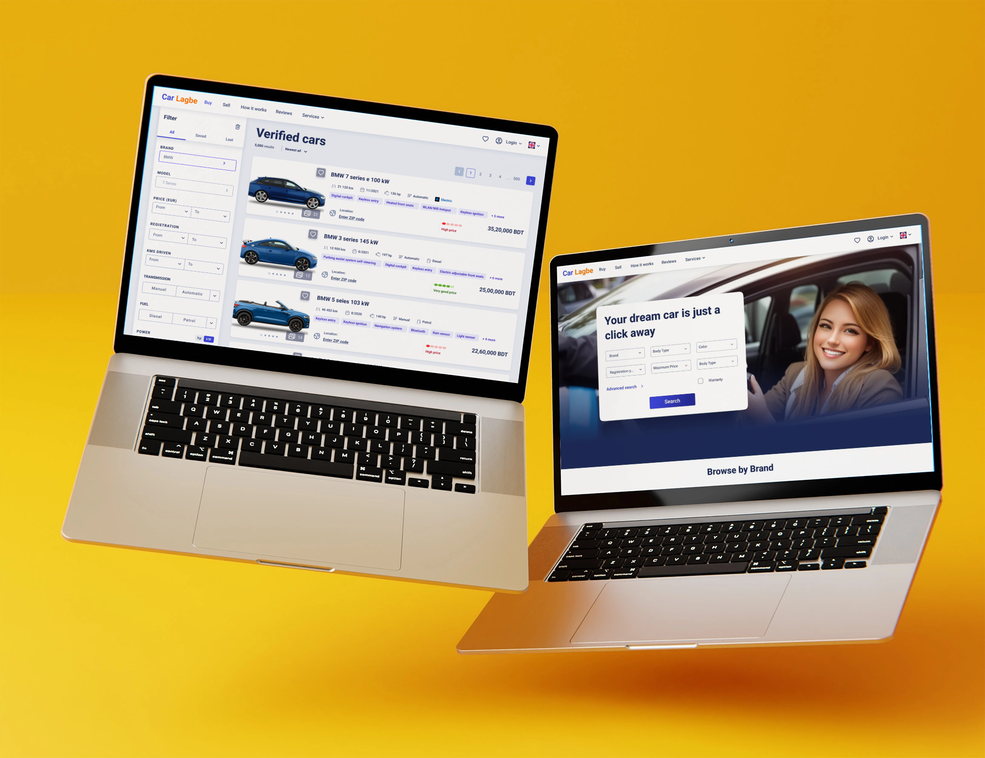 Car Lagbe (used car buy/sell Website) car e commerce used car website