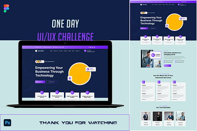 IT Agency Landing Page( One Day UI/UX Challenge) it agency landing page one day challenge ui uiux user experience ux uxux website