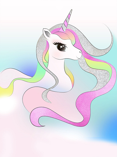 Unicorn獨角ˇ獸 graphicdesign happiness illustrator lovely painting photoshop pink room unicorn