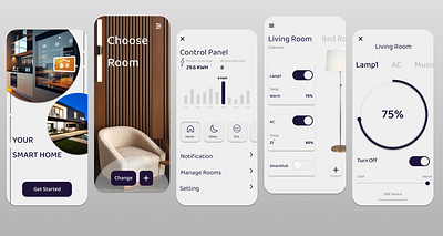 Smart Home App app app design branding design home innovation living smart motion graphics product design smart home ui ui design ux ux design