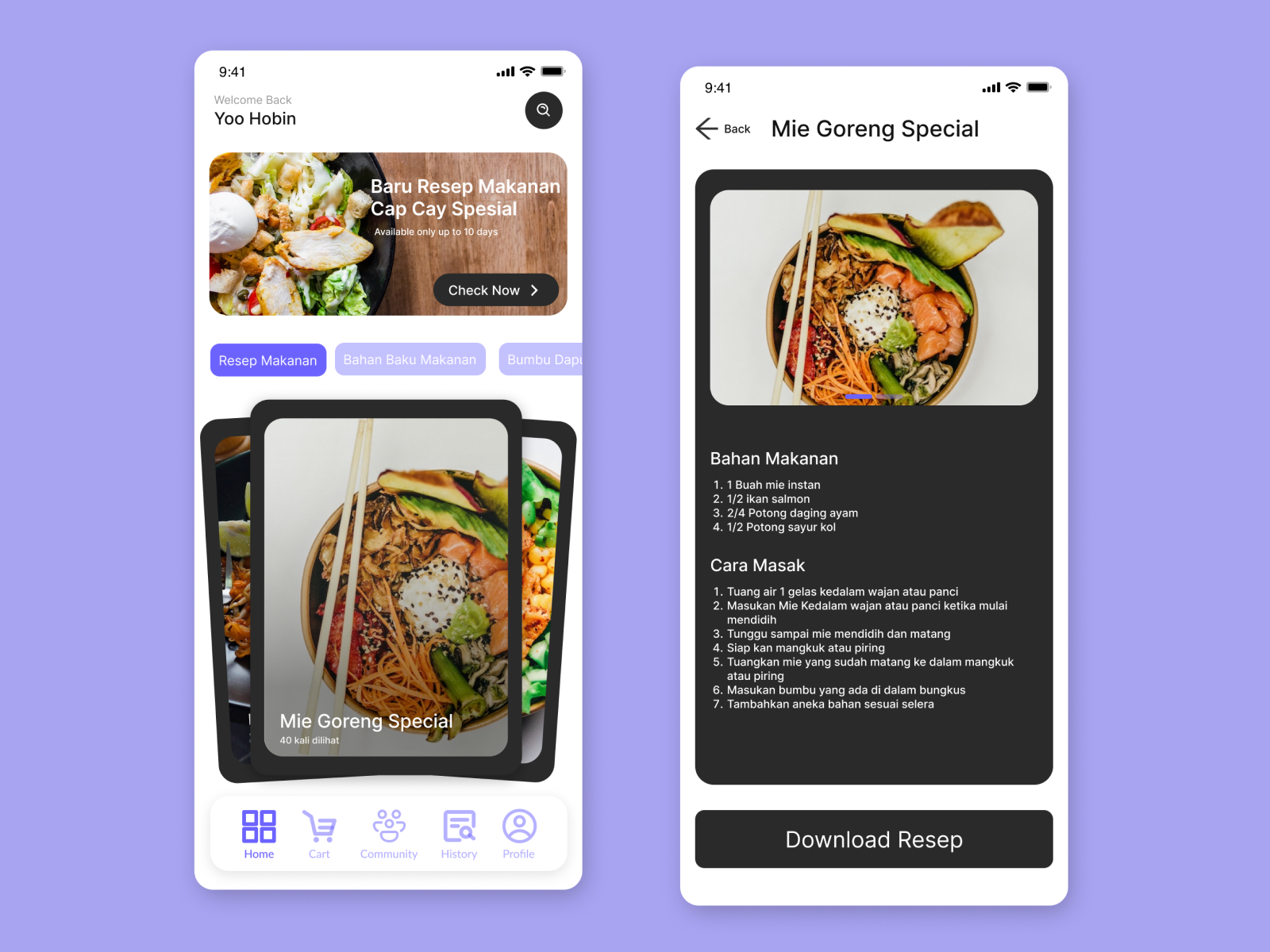 Recipe Collection Application branding graphic design recipe ui