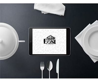 EAST Restaurant: Where Design Meets Dining branding designcreation designportfolio graphic design logo logodesign restaurantbranding restaurantlogo