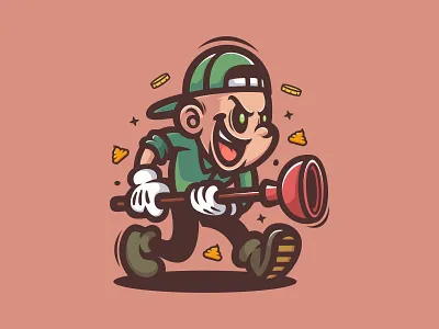 Cleaning Service Logo Design cartoon cleaning service design graphic design icon illustration logo logodesign vector