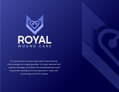 Discover the regal elegance in healthcare with ROYAL WOUND CARE' branding craetive graphic design healthcarelogo hospitallogo logo logodesign woundcare