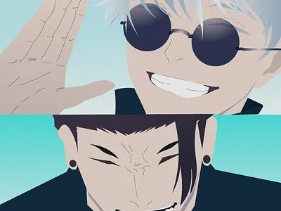 Heading South animation anime artstyle geto suguru gojo satoru illustration jujutsu kaisen