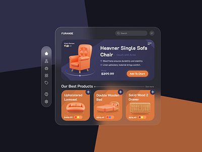Furange - Furniture App Design app design ui ux