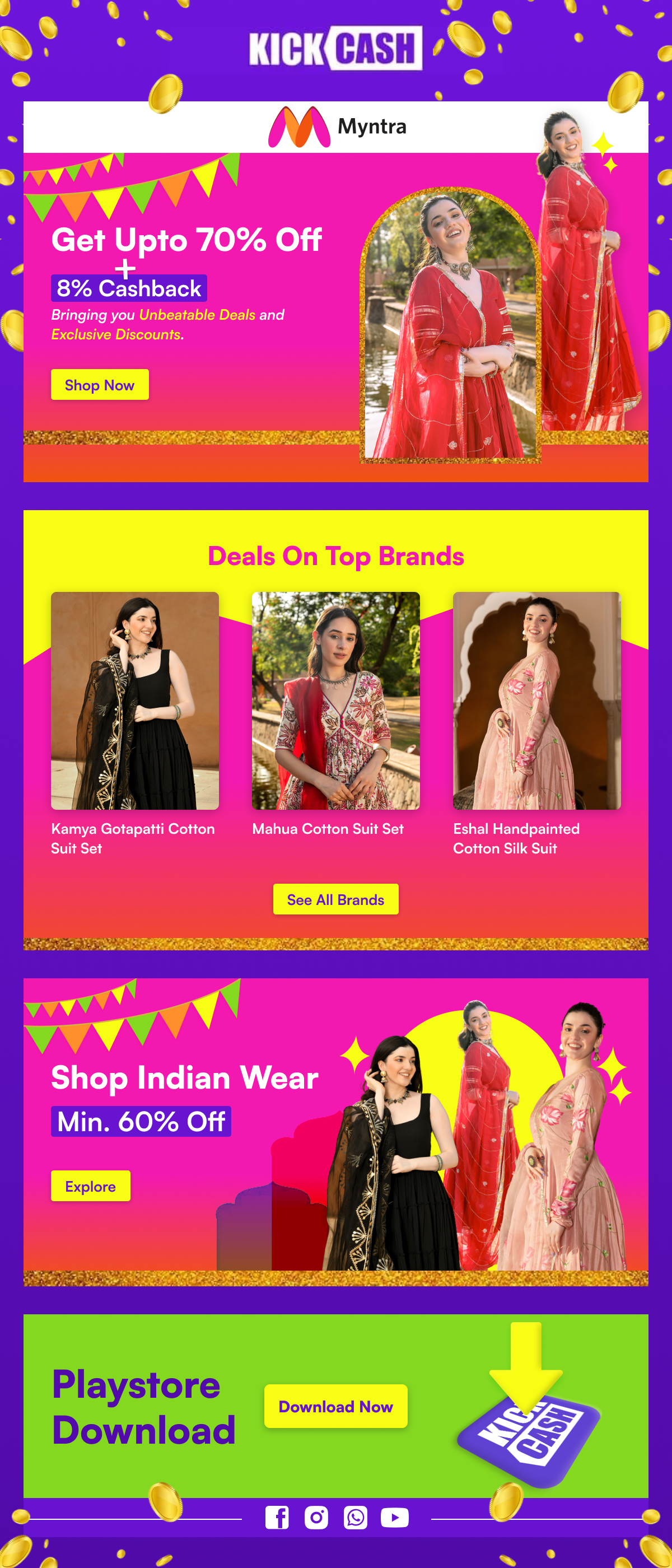 Mailer design inspiration branding creative design designer elements figma graphic graphic design illustration inspiration kickcash mailer myntra ui ux vector visual design