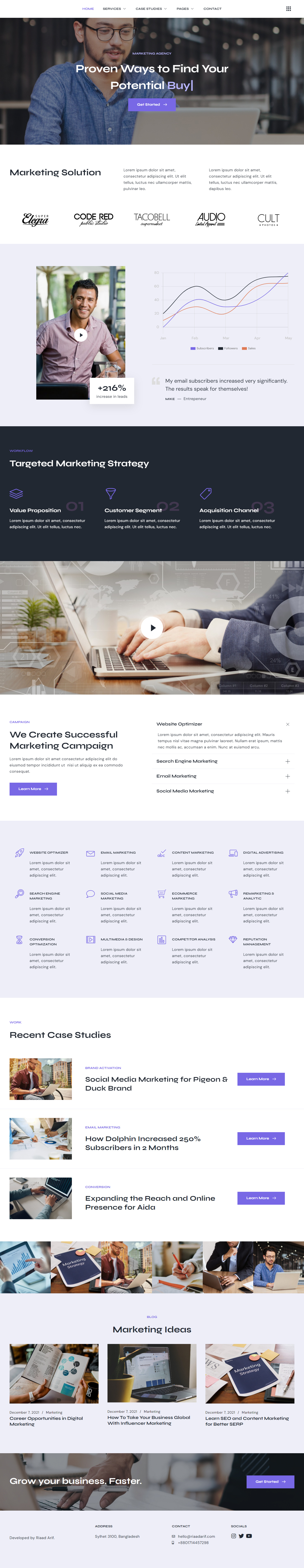 Marketing Agency WordPress Website agency website analytics website business website campaign website clean website company website creative website graph website landing page marketing website mobile friendly modern website responsive website seo website services website web design web development website design