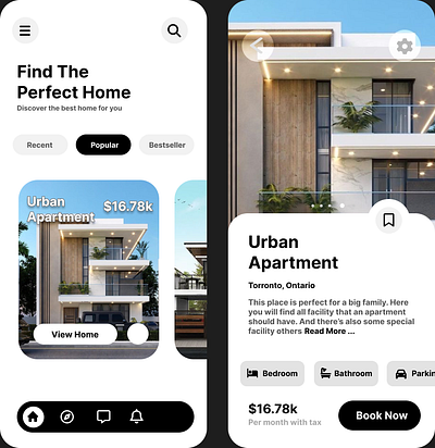 Real Estate App app design figma graphic design illustration logo real estate ui ui ux figma