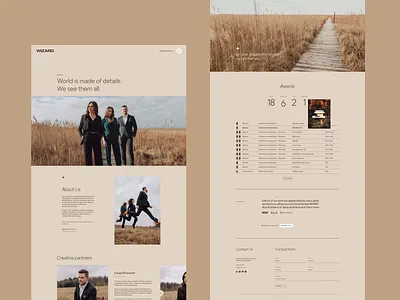 Wizard 3D Studio 3d architecture branding elegance identity logo minimal minimalism minimalist pages studio subpage ui webdesign