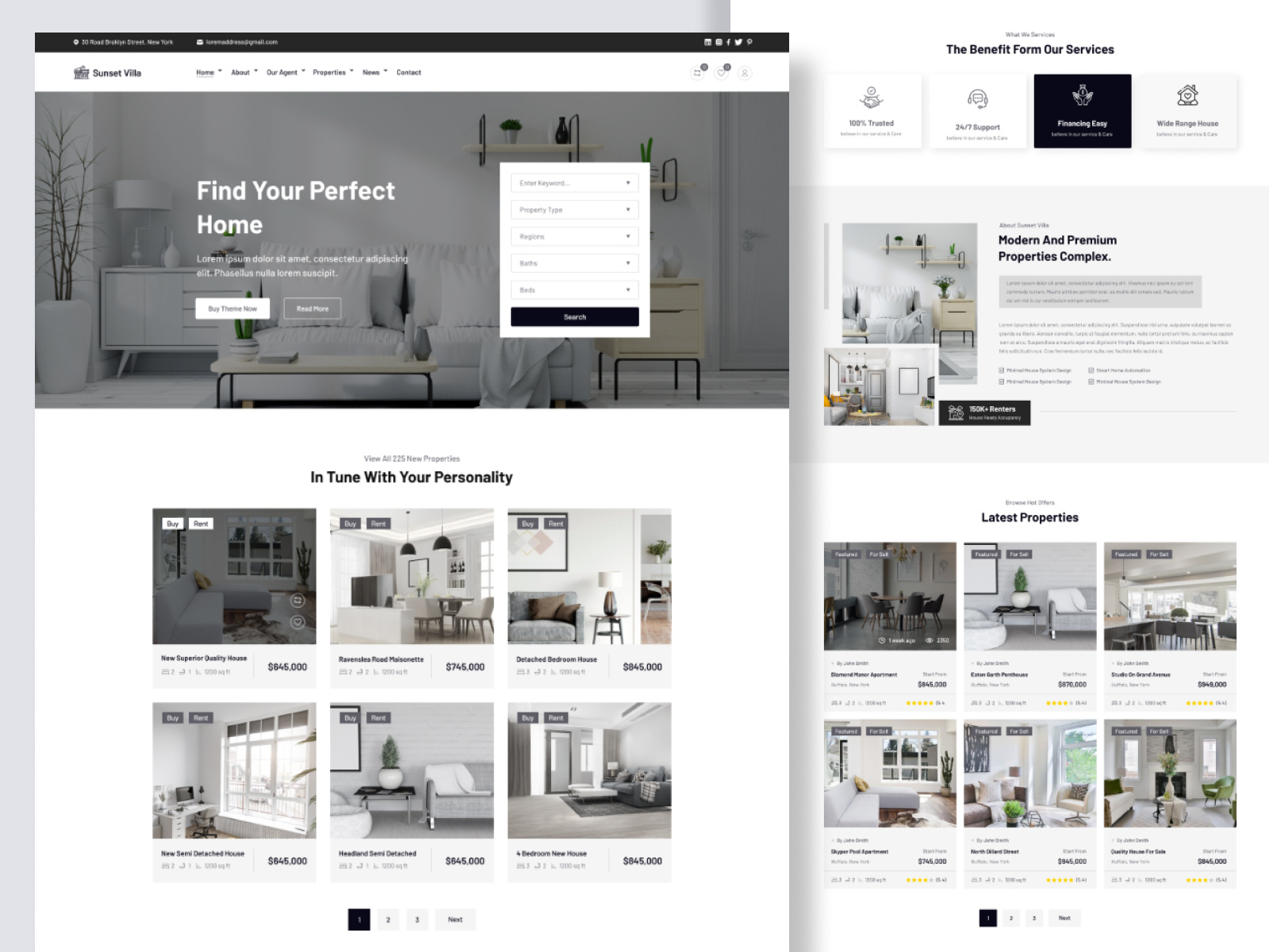 Sunset Villa – Real Estate Figma Website Design Template by Ashik ...