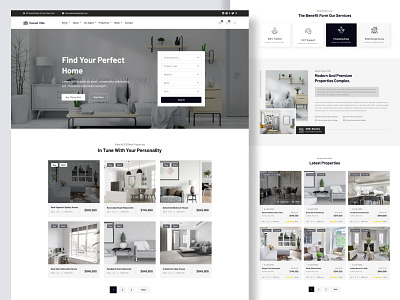 Sunset Villa – Real Estate Figma Website Design Template agent apartments booking building figma template house property rental real estate realestate ui