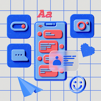 Internet Applications 3d blender branding design graphic design icon design icons illustration logo ui user interface visual design