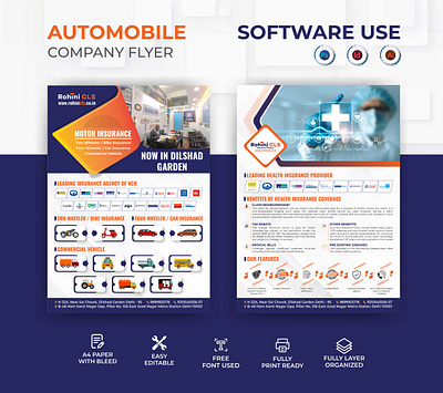 Automobile company double sided flyer design automobile flyer double sided flyer double sided flyer design flyer flyer design graphic design insurance flyer design