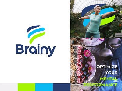 Brainy- Brain Or Mental Health Logo brain brain logo brand design brand identity branding design logo mental heath logo minimal modern logo visual identity
