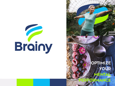 Brainy- Brain Or Mental Health Logo brain brain logo brand design brand identity branding design logo mental heath logo minimal modern logo visual identity