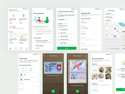 Grab Merchant Onboarding business design food form form field grab grabfood grabpay id card illustration menu merchant onboarding photo registration ui ux