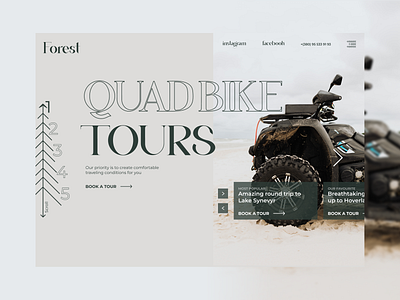Landing page for Quadbike Tours graphic design landing landing page quadbike ui ux web webdesign