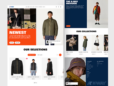 Kway - Ecommerce Website Redesign cart clothing store e commerce ecommerce online shopping shop shopify shopping store