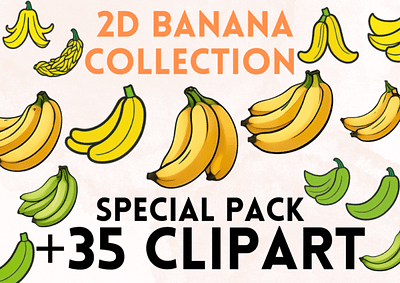 2D Banana Clipart banana banana clipart clipart clipart png graphic design png