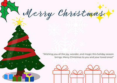 Card Merry Christmas 3d animation branding graphic design logo motion graphics ui