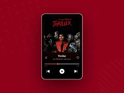 Music Player UI Screen dark design figma music music player player red ui ux