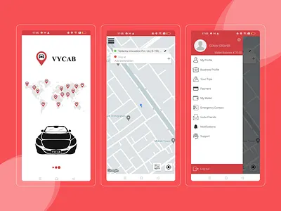 Cab Mobile App Ui appdesign cab booking design mobile app ui ui uiuxdesign userinterface