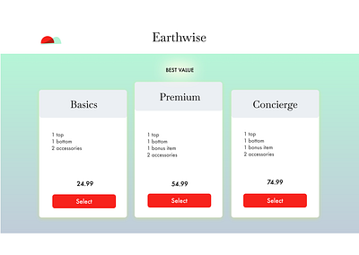 Daily UI pricing chart dailyui ui