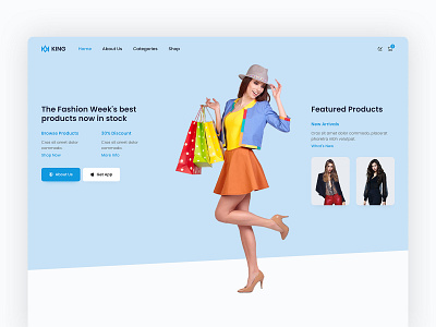 King Shop bootstrap bootstrap template bootstrap theme cart checkout design ecommerce landing landing page modern product design shop shopping cart ui web development website