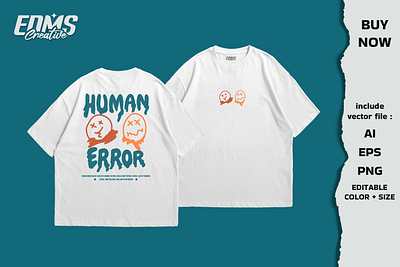 Human Error adobe illustrator apparel artwork clothing design emoticon error happy human lettering merchandise design people retro design sticker design streetwear tshirt design stupid tshirt design tshirt logo typography tshirt vector vintage design