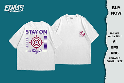 Stay On Target adobe illustrator apparel artwork calligraphy clothing design lettering merchandise design retro design snipper stay on target sticker design streetwear tshirt design tshirt design tshirt logo typography tshirt vector vintage design