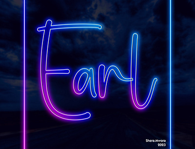 Earlvin design effects graphic design neon effect neon poster photoshop typography