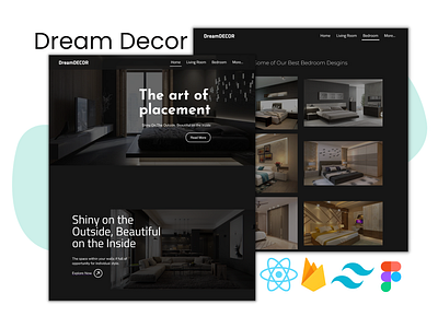 Dream Decor - Home Design Website branding business dark mode graphic design home home design home website house house design house design website house website minimalistic modern modern website simple ui web web design web development website