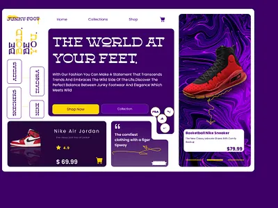 JUNKY FOOT adidas basketball footwear graphic design nike sneaker store ui ux