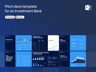Pitch deck template for an Investment Bank pitch